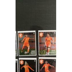 Een hele team van de oranje leeuwinnen zonder de logo
