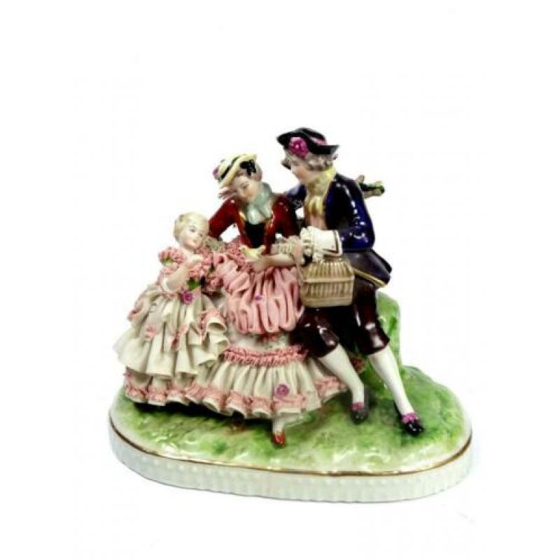 Sandizell, Porselein Rococo Grote Figurengroep