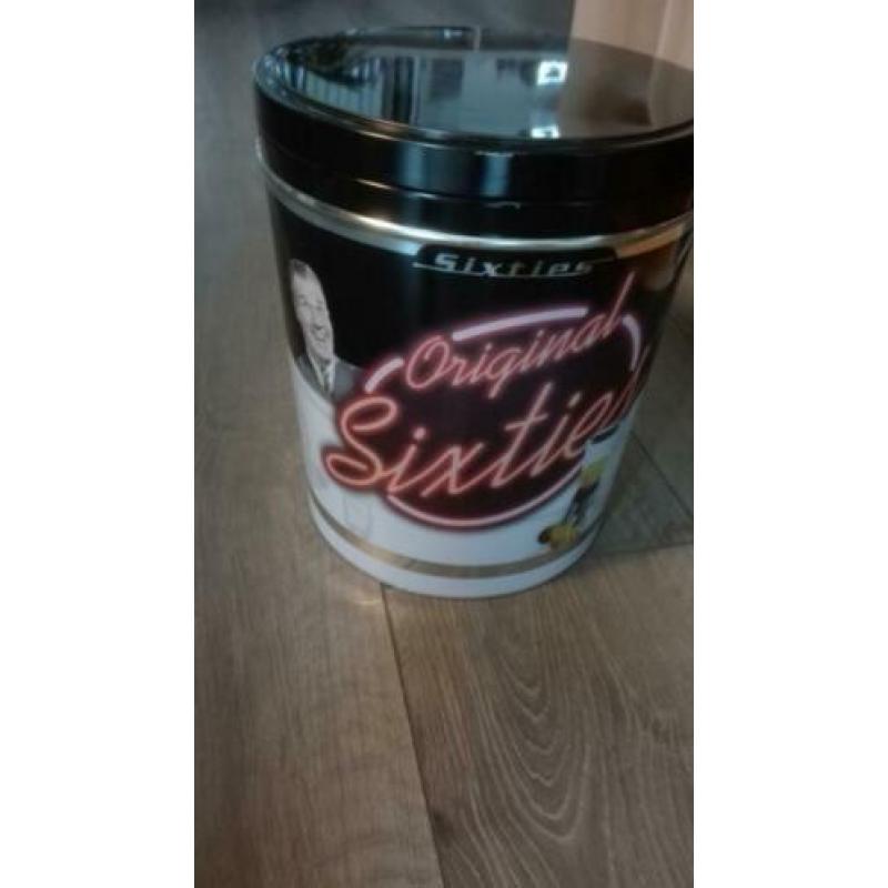 Vintage blik 'Orgininal Sixties' groot