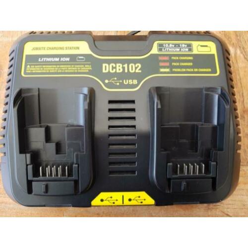Dewalt DCB102 oplader extra USB oplader