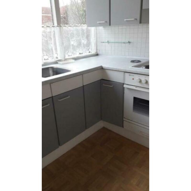 Grijs witte keuken