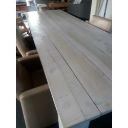 Stijgerhouten tafel 3 meter