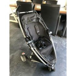 Quinny Zapp Xtra 2.0 zwart met boodschappennetje , regenhoes