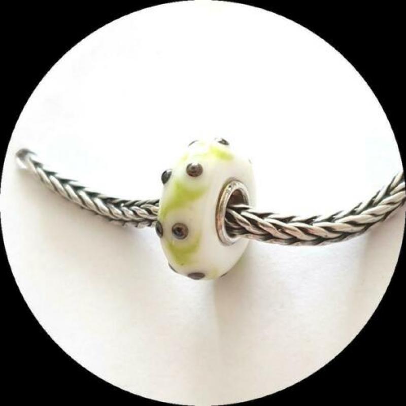 Trollbeads Glasbedel / zilver ooak (O)