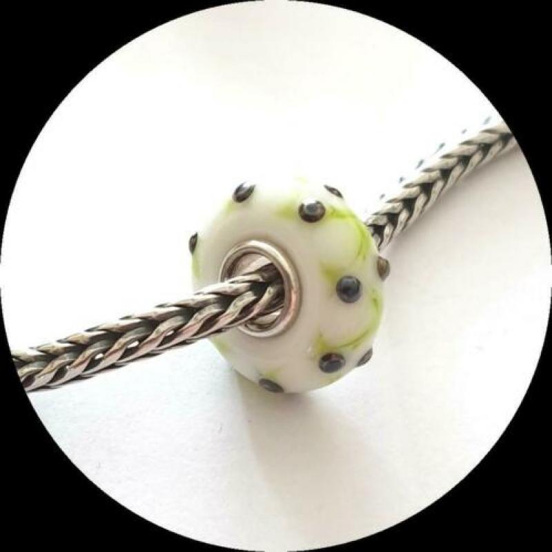 Trollbeads Glasbedel / zilver ooak (O)