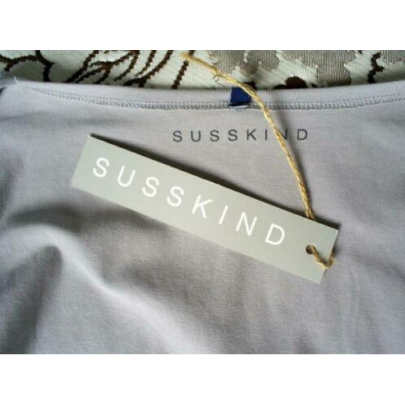 NIEUW !!! grijze SUSSKIND wikkeltop met 3 kwart mouw mt. XXL