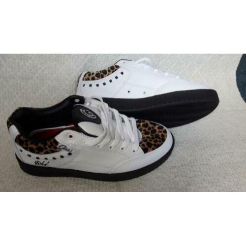 Nieuwe witte Osiris sneakers met luipaardprint 45