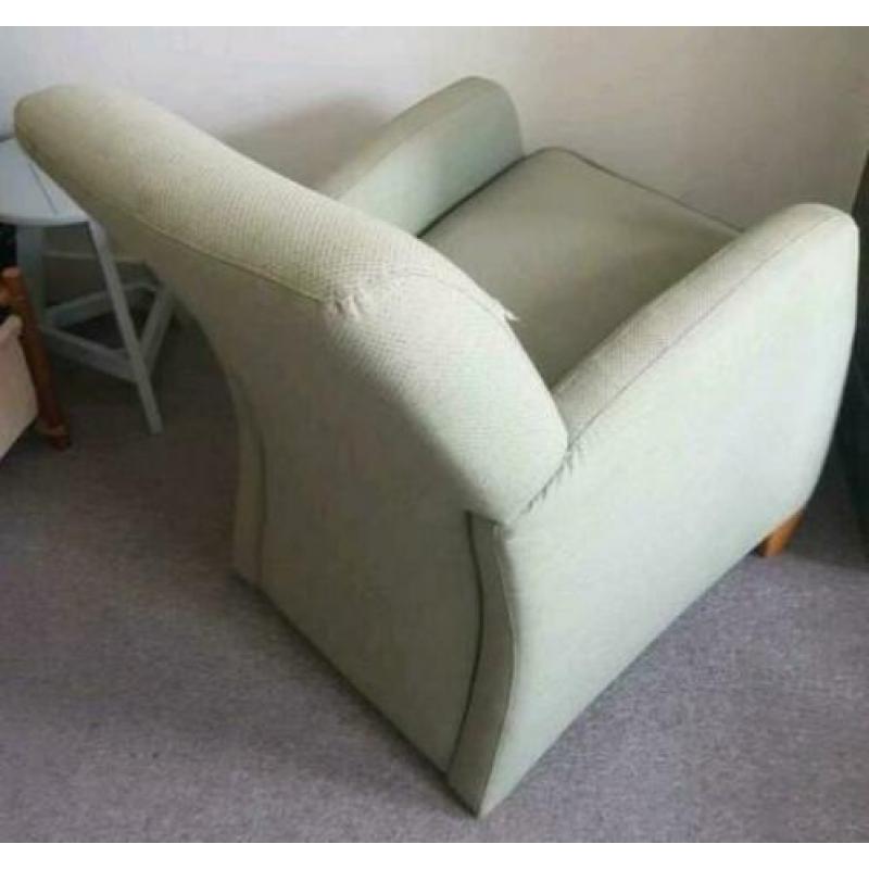 Leuke groene design Fauteuils gave bekleding netjes 1 plekje