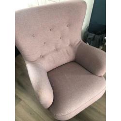 Roze fauteuil