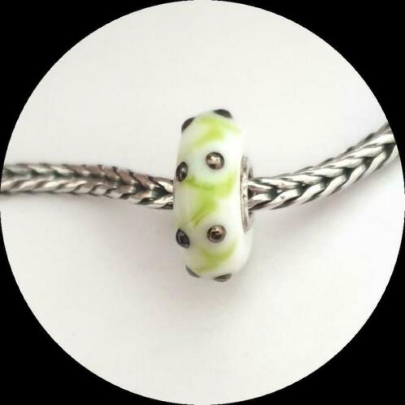 Trollbeads Glasbedel / zilver ooak (O)