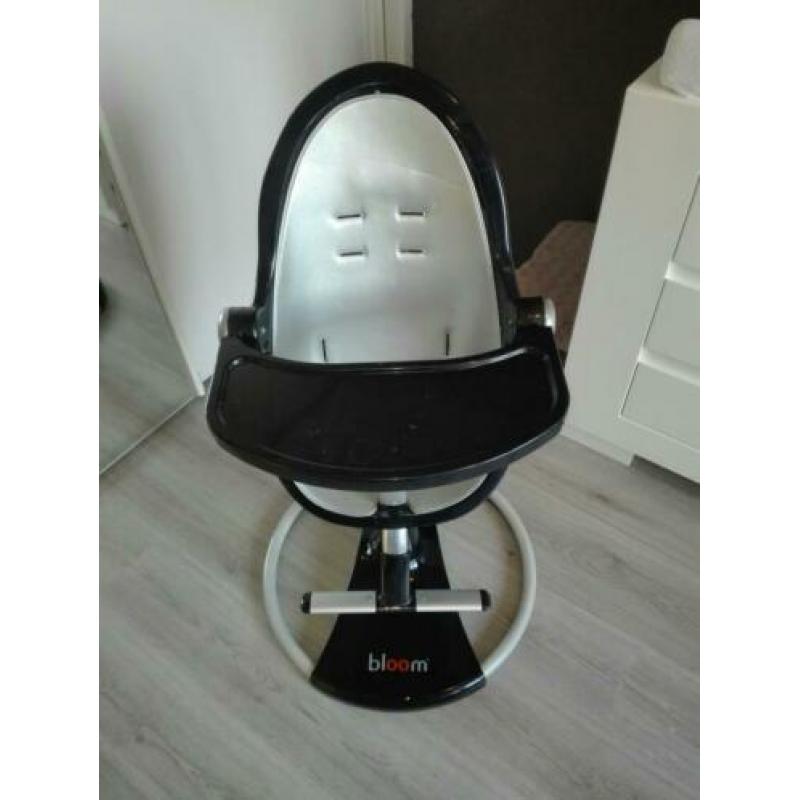 Bloom stoel zwart met zilver voor baby t/m kleuter