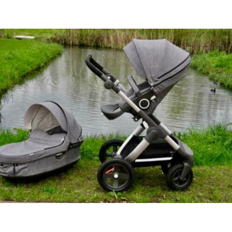 Stokke TRAILZ met TERREINWIELEN kinderwagen met Autostoel