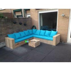 Steigerhout Luxe Hoekbank Loungeset Venice In Prijs verlaagd