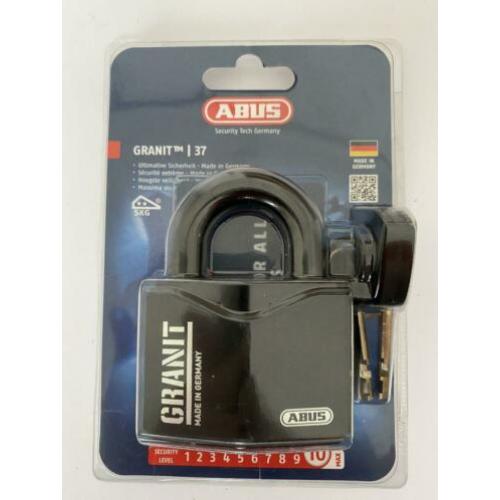 Hangslot ABUS Granit 37 / 2 sleutels waarvan 1 met lichtje