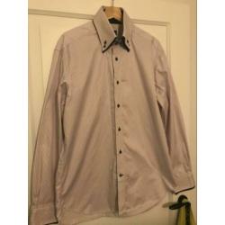 Cavallaro overhemd - mt 44 - lila/wit - prijs incl verzenden