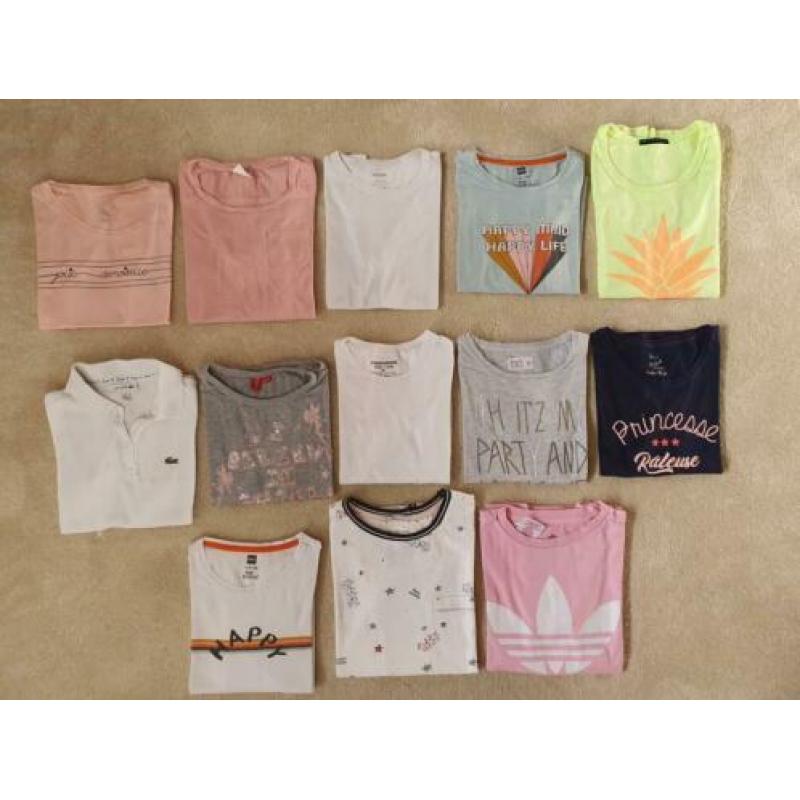 Pakket meisjeskleding 122-128 Lacoste, Benetton,Tumble'n dry