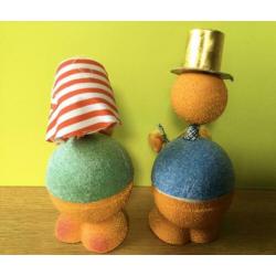 Vintage 2 Kartonnen Snoep Containers, Western Germany.
