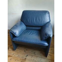 Leren LEOLUX 'Bora Beta' fauteuil, Blauw