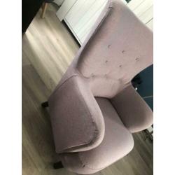 Roze fauteuil