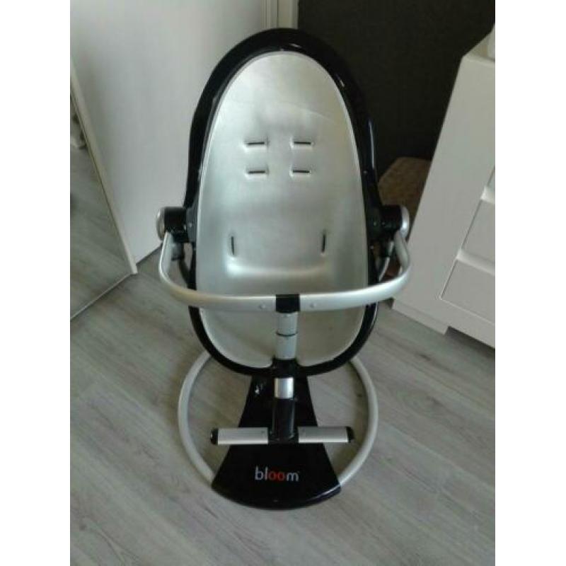 Bloom stoel zwart met zilver voor baby t/m kleuter