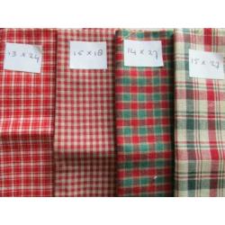 Quiltstof diverse kleine lapjes (ruitstof geweven)