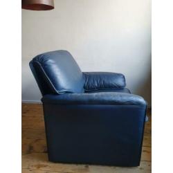 Leren LEOLUX 'Bora Beta' fauteuil, Blauw