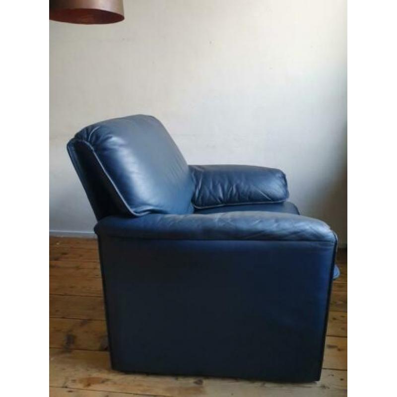 Leren LEOLUX 'Bora Beta' fauteuil, Blauw