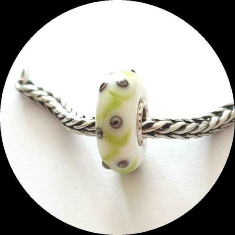 Trollbeads Glasbedel / zilver ooak (O)