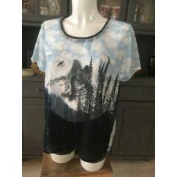 Maison Scotch top shirt maat 38 / 40 wolf