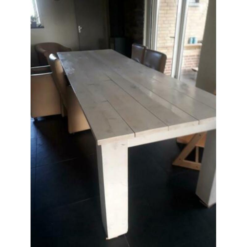 Stijgerhouten tafel 3 meter