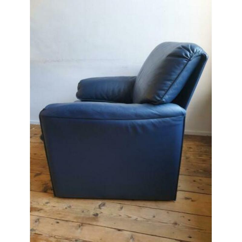 Leren LEOLUX 'Bora Beta' fauteuil, Blauw