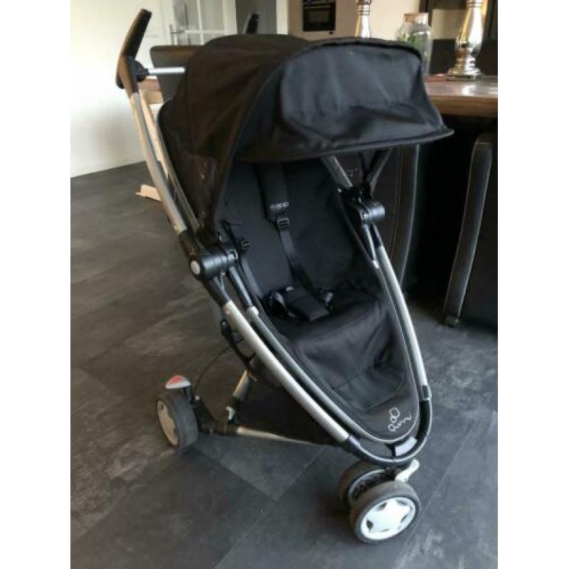 Quinny Zapp Xtra 2.0 zwart met boodschappennetje , regenhoes