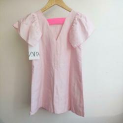Nieuw! Zara linnen jurk met volant mouwen labelmaat 122