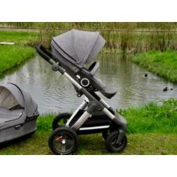 Stokke TRAILZ met TERREINWIELEN kinderwagen met Autostoel