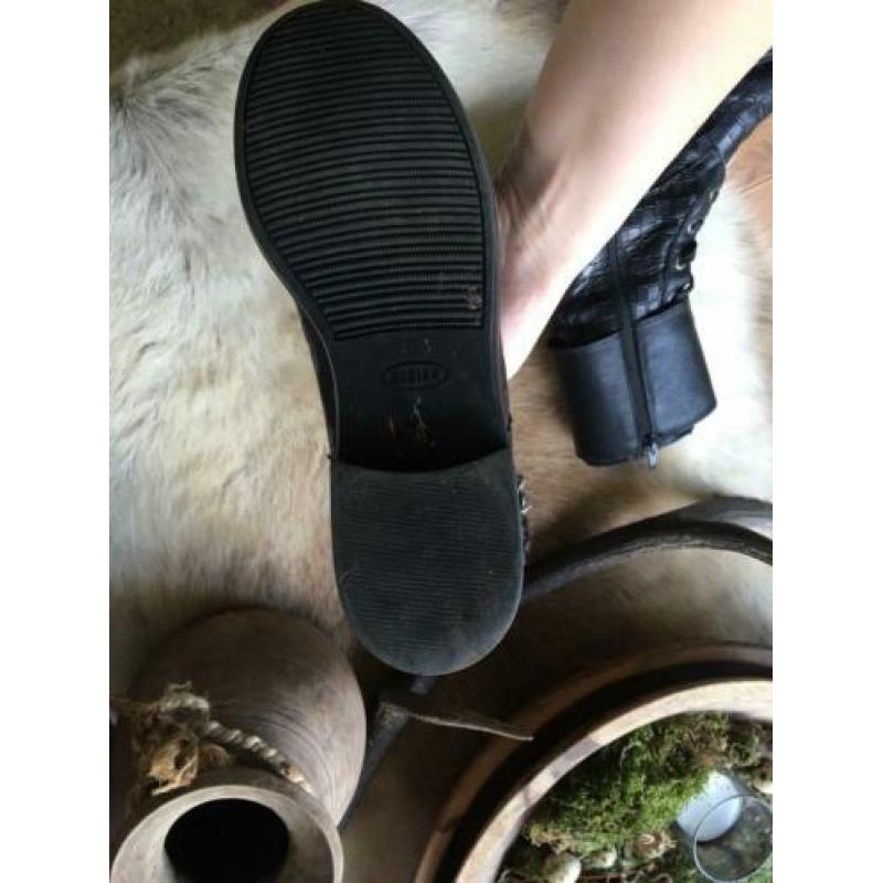 Nubikk lace up boots/laarsjes maat 39 croco