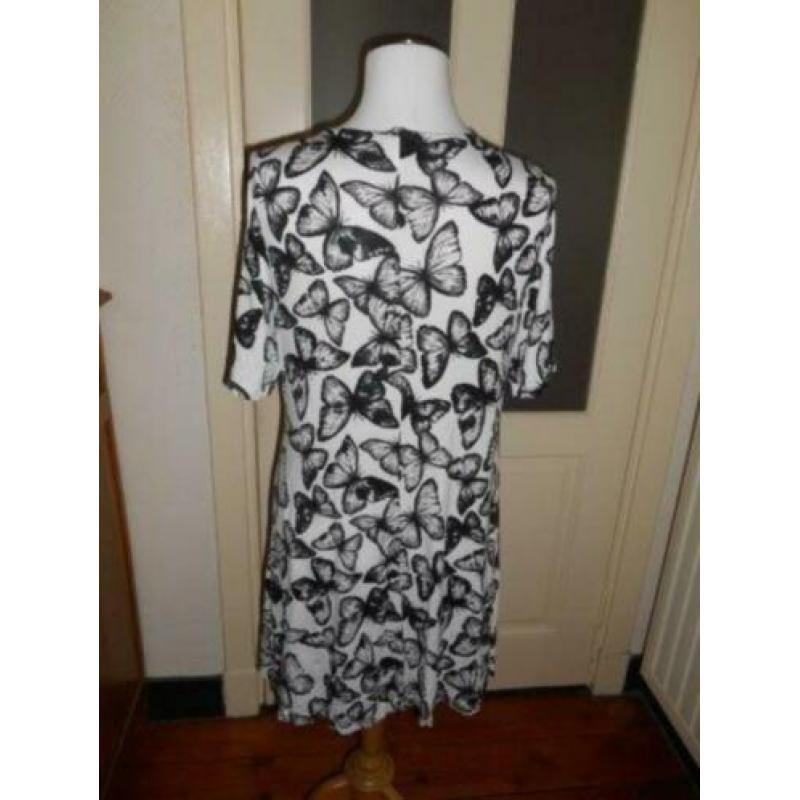 Jurk wit vlinders Sara Lindholm mt 42 AANBIEDING