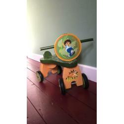 Houten loopfiets met Diego