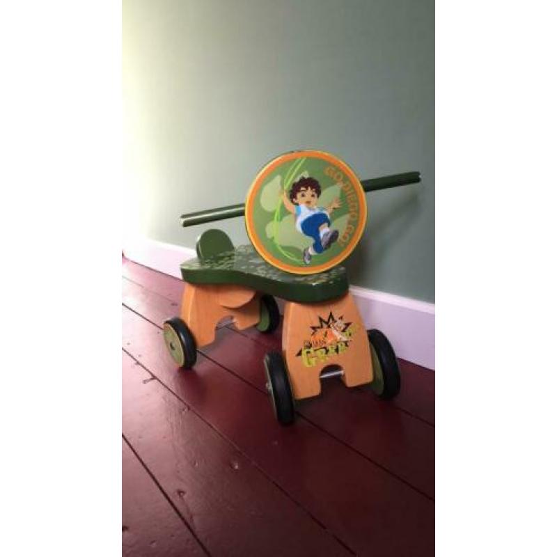 Houten loopfiets met Diego