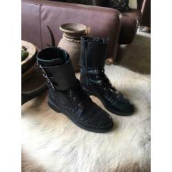 Nubikk lace up boots/laarsjes maat 39 croco