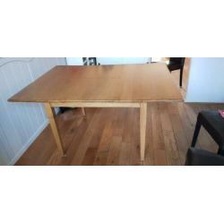 Eettafel teak hout uitschuifbaar vierkant of rechthoekig