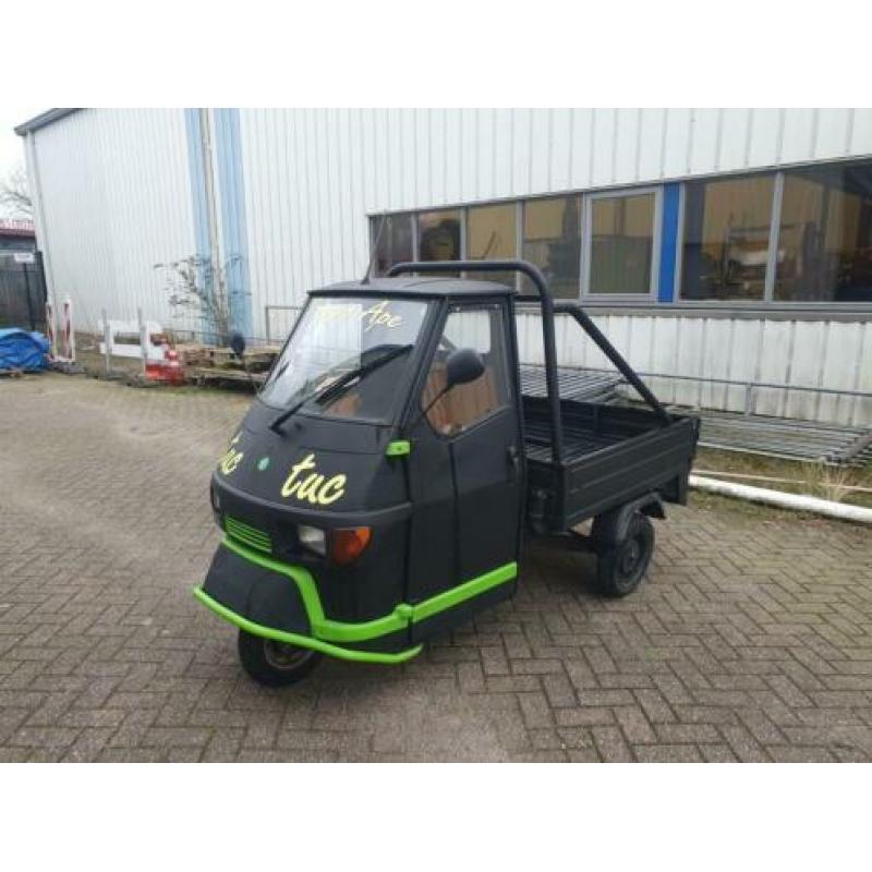 Piaggio Ape 50 TukTuk Brom kenteken Zwart-trekhaak-cd-speler