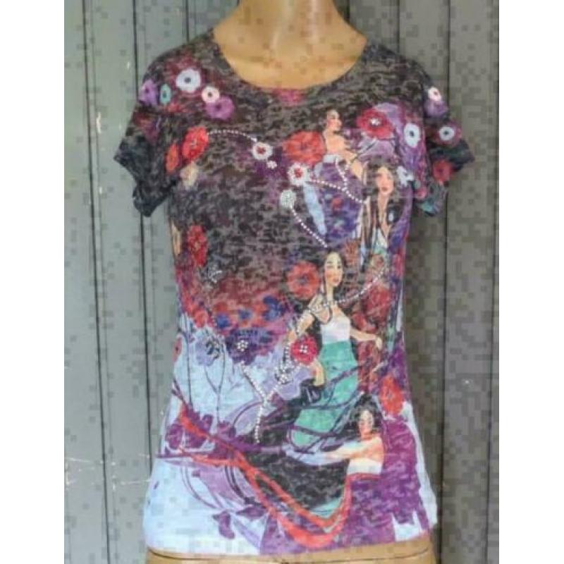 top met oosterse dames print maat 38