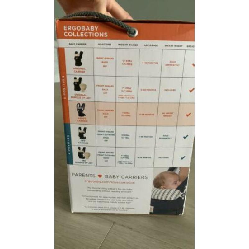 Ergobaby draagzak nieuwstaat, adapt va geboorte te gebruiken