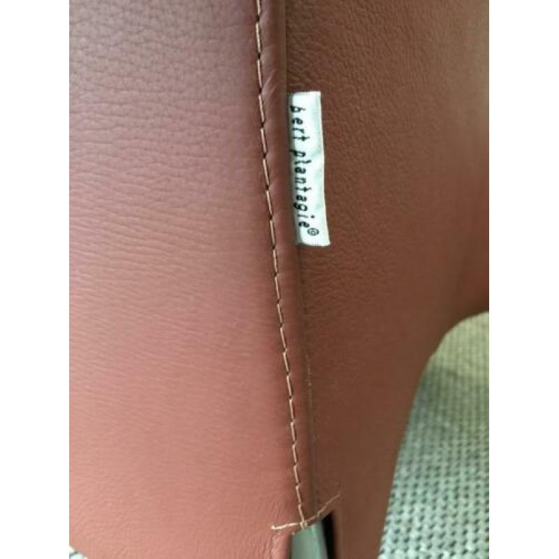 3x cognac eetkamerstoelen /fauteuils van Bert Plantagie