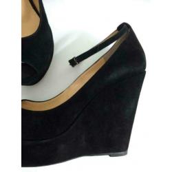 D801 TWIN-SET maat 40 slee-hak schoenen pumps zwart