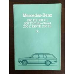 auto folder Mercedes W123 S123