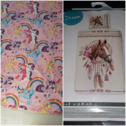 Nieuw dekbedovertrek paard en little pony 1 persoons
