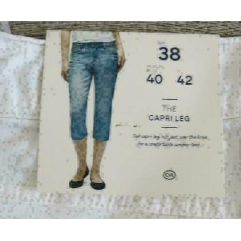 The classic witte capri leg broek maat 38