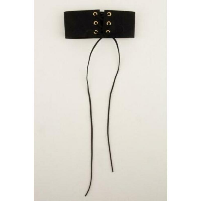 Nieuwe Suedette Lacing Choker van Nakd