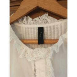 Y-A-S Blouse Kant Wit Klassiek Maat M